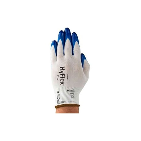 Ansell Nitrile Coated Gloves, Nitrile, Palm, 4 Abrasion Level, Blue, 9 12 PK 205624